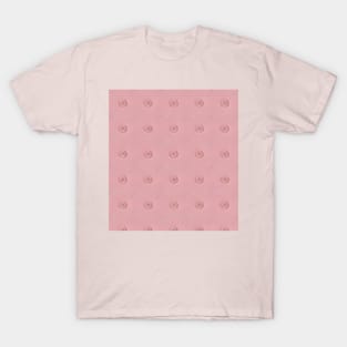 Pink Lines and Circles Pattern v2 T-Shirt